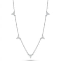 Tri-Stone Diamond Station Necklace