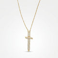 Gold Pavé Diamond Sword Necklace