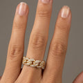 Pavé Diamond Gold Cuban Link Ring