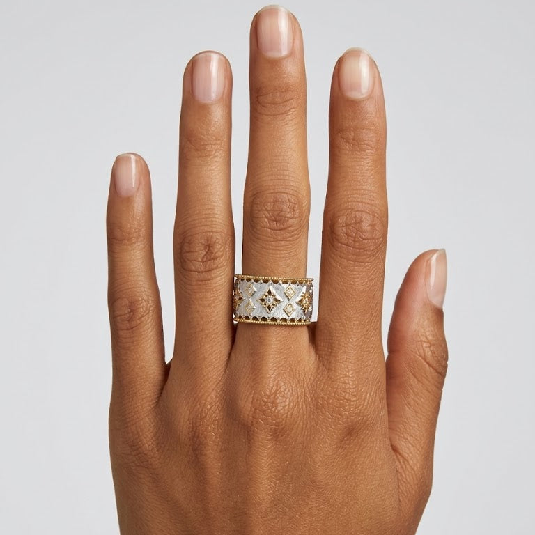 Two-Tone Gilded Celestial Band