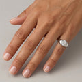 Oval Bezel Set Solitaire Pinky Ring
