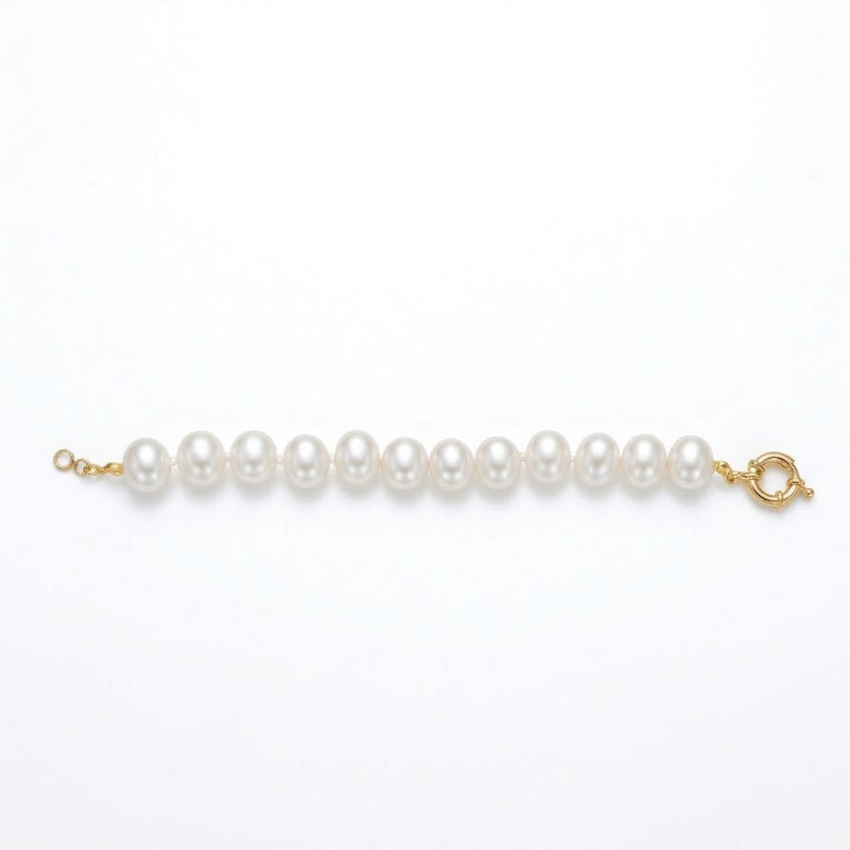 Golden Mariner Clasp Pearl Bracelet