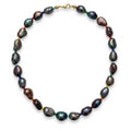 Rainbow-Accented Dark Baroque Pearl Choker