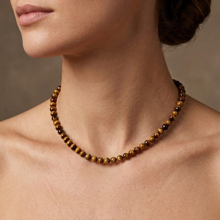 Classic Tiger's Eye Beaded Necklace