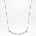 Gold Pave Smile Necklace