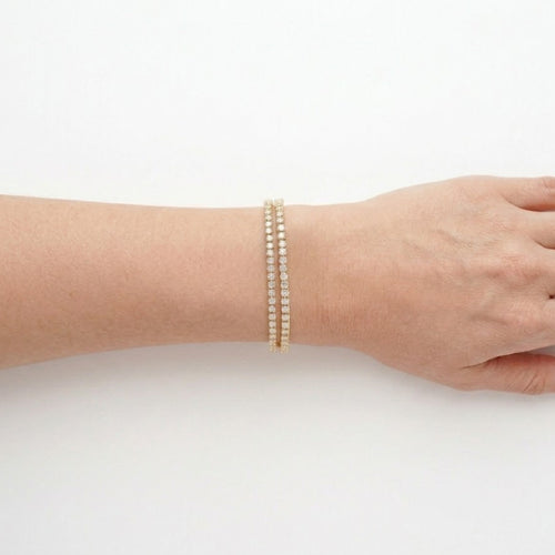 Classic Gold Diamond Tennis Bracelet