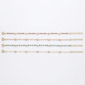 Dainty Enamel & Bezel-Set diamond Station Bracelet