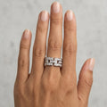 Diamond Pavé Interlocking Link Ring
