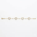 Mother-of-Pearl Heart and Diamond Bracelet