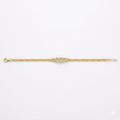 Pavé Accent Gold Curb Chain Bracelet