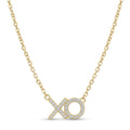 Gold Pavé Diamond XO Necklace