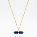 Petite Lapis Lazuli Gold Bar Necklace