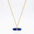 Horizontal Lapis Lazuli Point Necklace