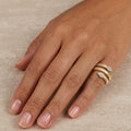 Diamond Pave Coiled Serpent Pinky Ring