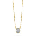 Gold Pavé Cushion Necklace