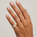 Gold Pavé Dome Pinky Ring