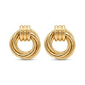 Gold Intertwined Knot Earrings