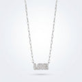 Sterling Silver Pavé "LOVE" Necklace