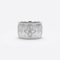 Diamond Floral Wide Band