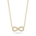 Gold Pave-Set Infinity Symbol Necklace