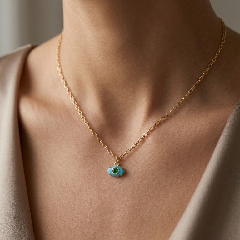 Turquoise Evil Eye Pendant