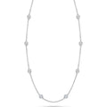 Sterling Silver Bezel-Set Station Necklace