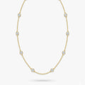 Gold Bezel-Set Station Necklace