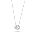 Sterling Silver Interlocking Eternity Circles Necklace
