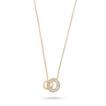 Gold Interlocking Eternity Circles Necklace
